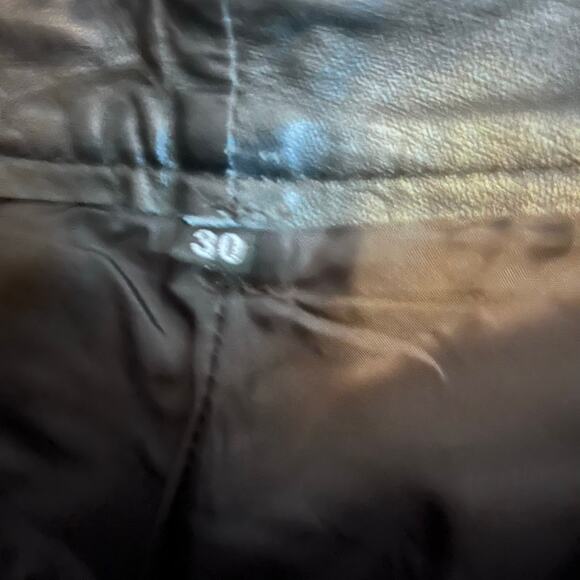 Soft Leather Pant. Men's Blue Striped Biker Leather Pant size 30x33 - Picture 6 of 7